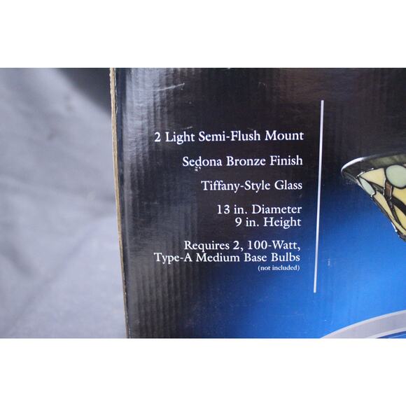 KICHLER Maui 2 light Semi-Flush Mount 76890 Model# 38088 New In Box - Picture 3 of 4